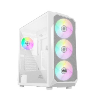Ant Esports ICE-410TG Mesh ARGB White Gaming Cabinet
